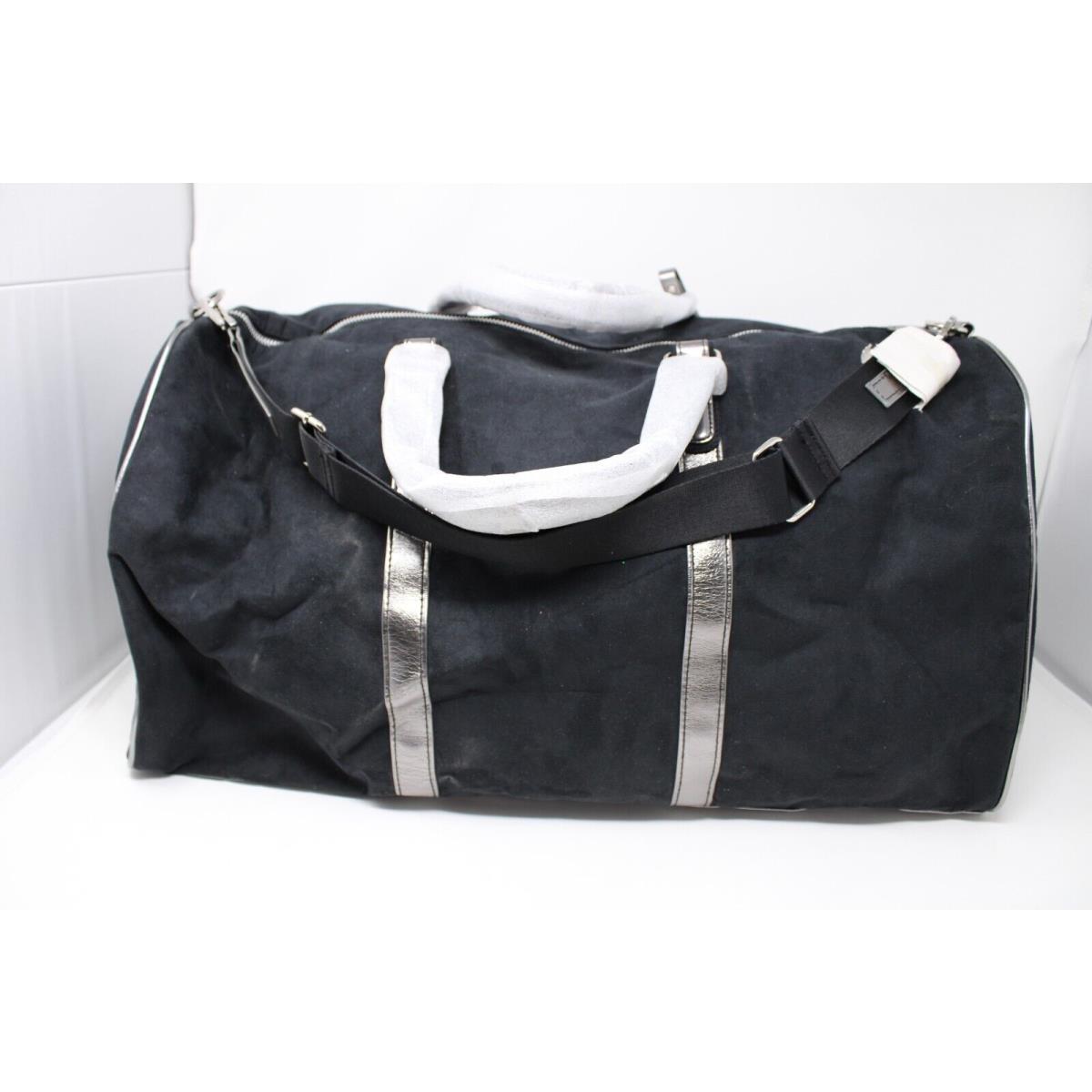 Victoria s Secret Black Canvas Weekender Zip Up Travel Duffle Bag - XL