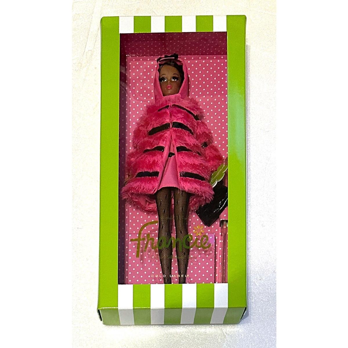Silkstone Fuchsia `N Fur Francie Fashion Barbie Doll Gold Label Nrfb In Shipper