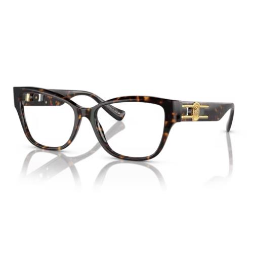 Versace 0VE3347 108 Havana 54mm Square Women`s Eyeglasses