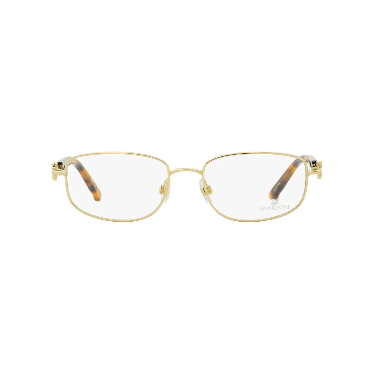 Swarovski Estella SW5126 032 Gold Rectangular Metal Eyeglasses 52-17-135