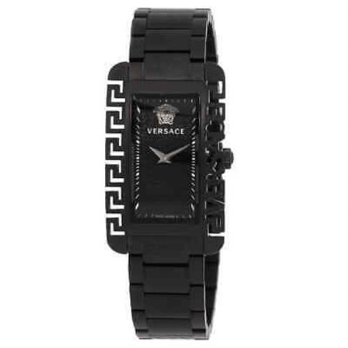 Versace Flair Gent Quartz Black Dial Unisex Watch VE7D00423 - Dial: Black, Band: Black IP, Bezel: Black IP
