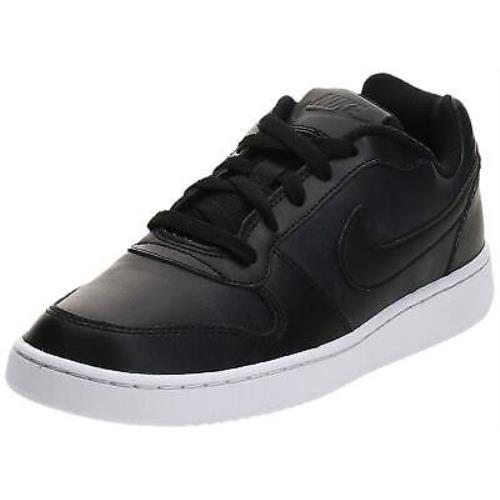 Nike Women`s Ebernon Low Sneaker 7 Black/black - White