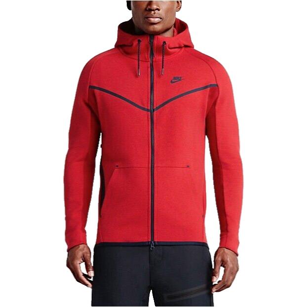 Nike Tech Fleece Windrunner Hero Hoodie/jacket 727340-672 Red/navy Men`s 3XL