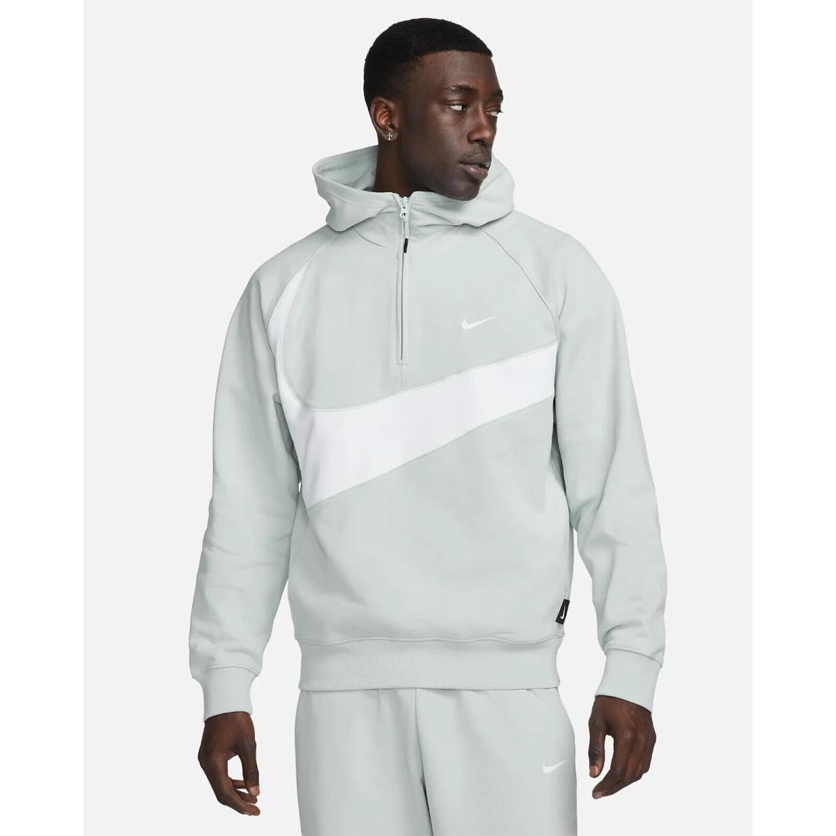 Nike Swoosh 1/2-Zip Fleece Hoodie Sweatshirt DX0566-034 Men`s Size Large