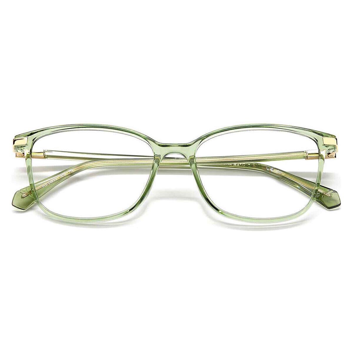 Polaroid D460/G Eyeglasses Unisex Crystal Green Rectangle 53