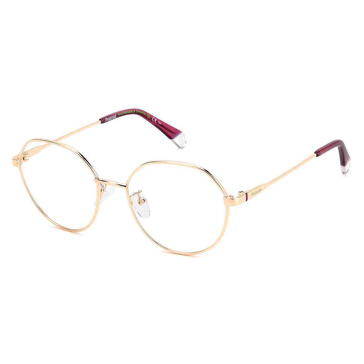 Polaroid Pld D490/G Eyeglasses Women Gold Copper Geometric 52