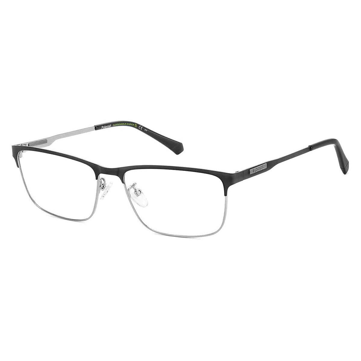 Polaroid Pld Eyeglasses Men Matte Black Ruthenium 57mm - Frame: Matte Black Ruthenium, Lens: Demo