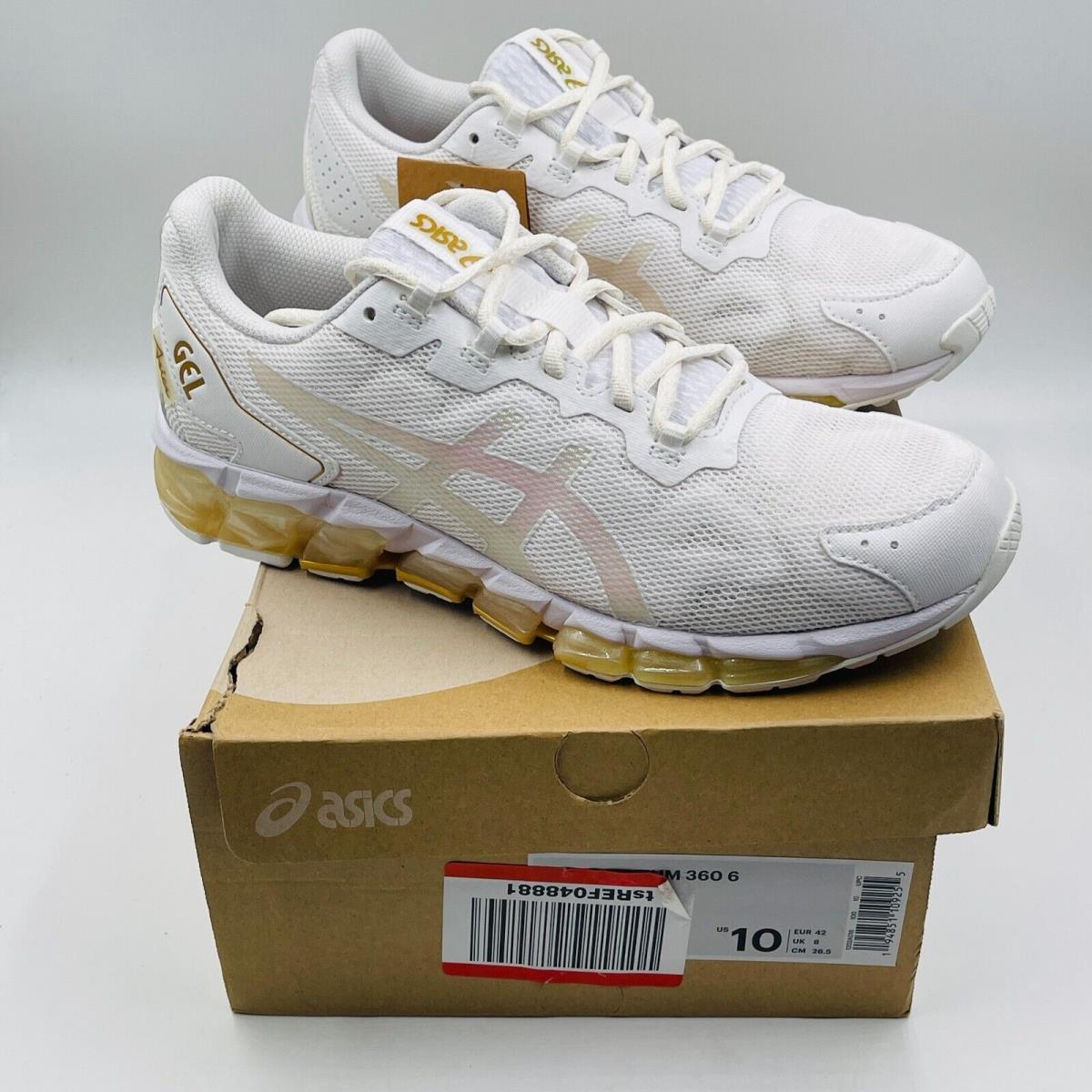 Asics Gel Quantum 360 6 White Pure Gold Running Shoes 1202A016 Women`s Size 10