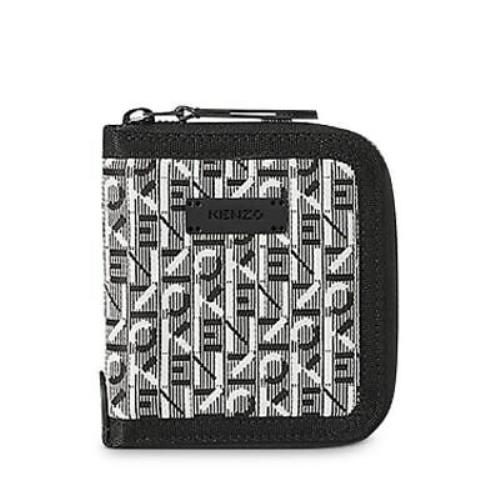 Kenzo Courier Small Monogram Jacquard Wallet in Misty Grey