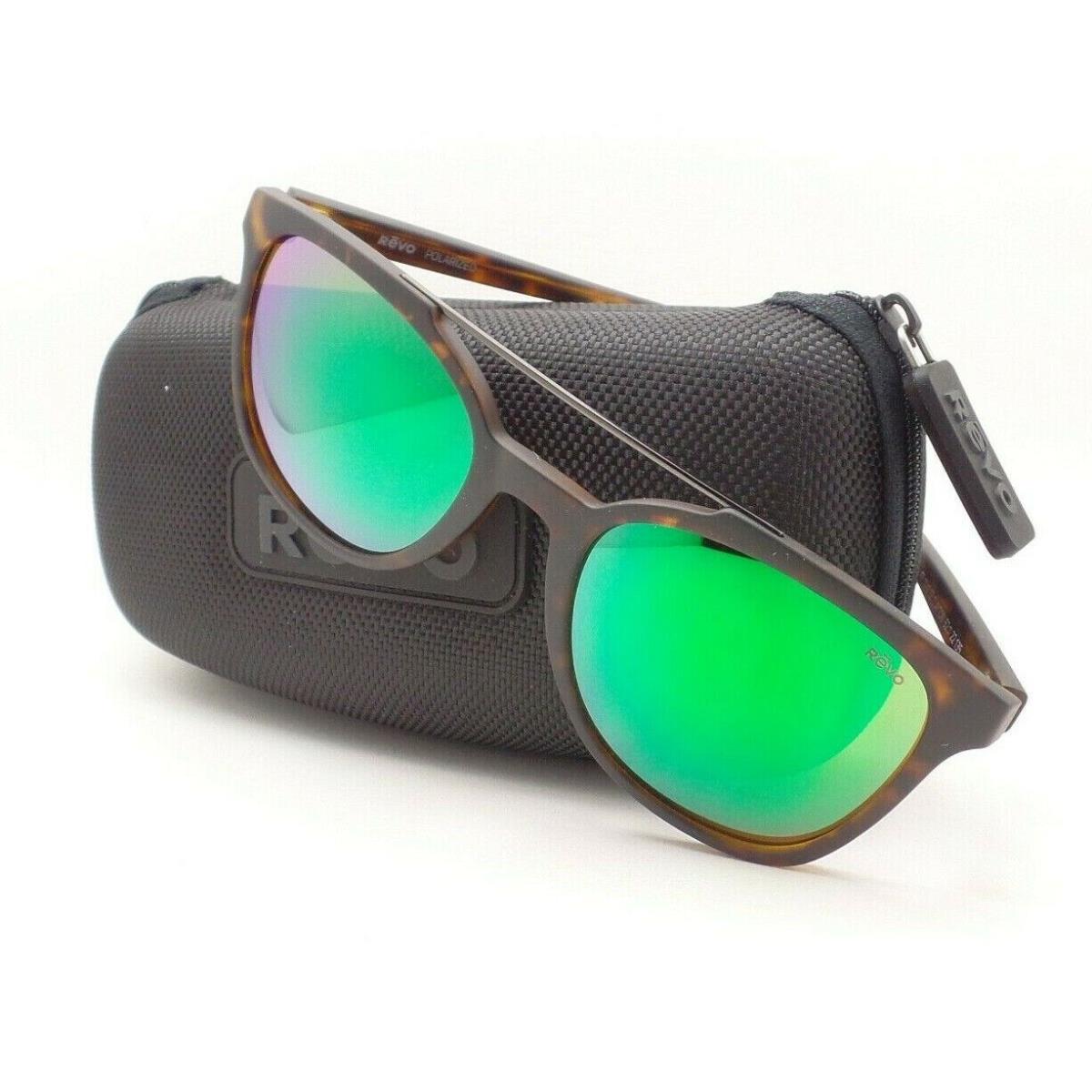 Revo Clayton Matte Tortoise Green Water Polarized Sunglasses UV