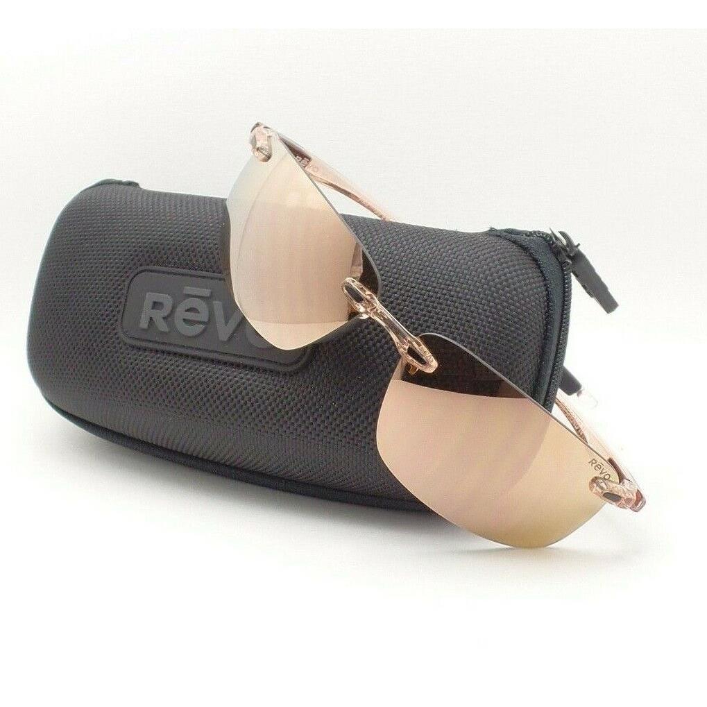 Revo Descend N Blush Champagne Polarized Mirror Sunglasses