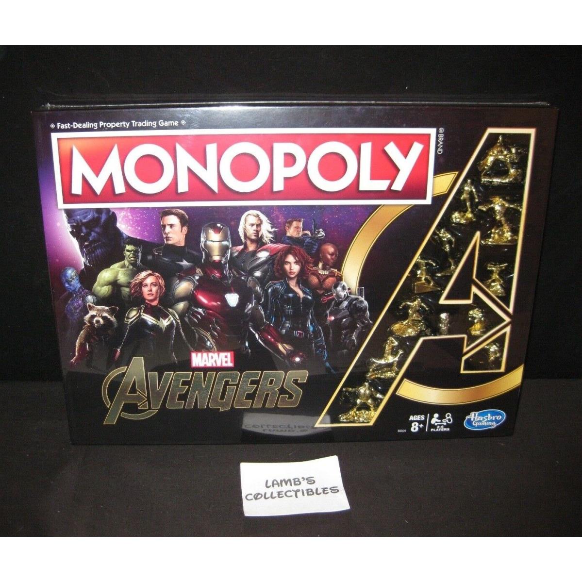 Marvel Avengers Endgame Monopoly Special Edition Board Game Gold Color Pieces