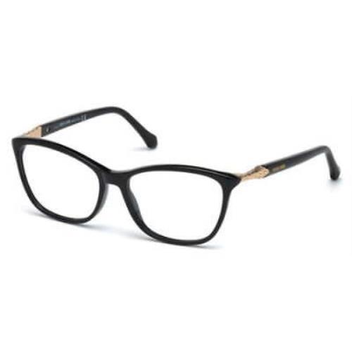 Roberto Cavalli Women`s RC0952 Sadalmelik Plastic Eyeglasses Black Size 54