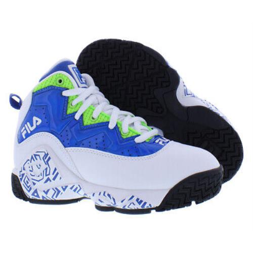 Fila Mb Night Walk Boys Shoes - White/Blue/Lime, Main: White