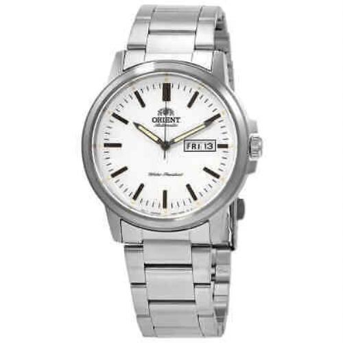 Orient Contemporary Automatic White Dial Men`s Watch RA-AA0C03S19B - Dial: Black, Band: Silver, Bezel: Black