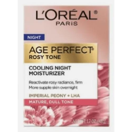L`oreal Paris 3-PACK Age Perfect Rosey Tone Cooling Night Moisturizer - 5.1 oz