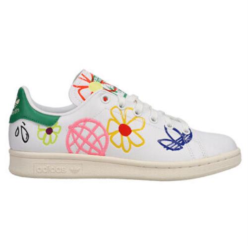 Adidas Stan Smith Floral Womens White Sneakers Casual Shoes FX5653