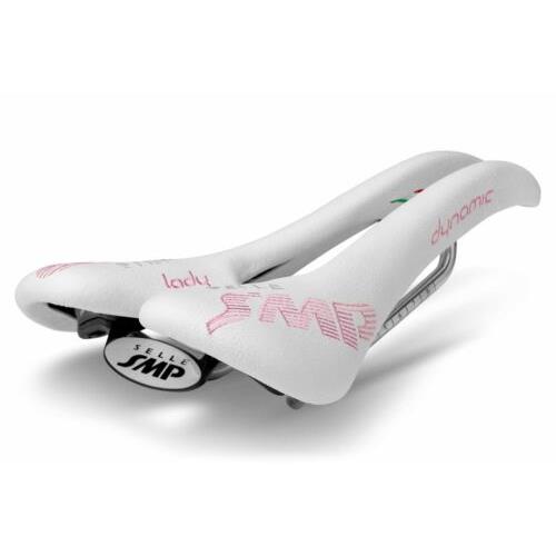 Selle Smp Dynamic Saddle with Steel Rails Lady White