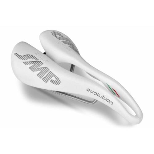 Selle Smp Evolution Saddle with Steel Rails White - White