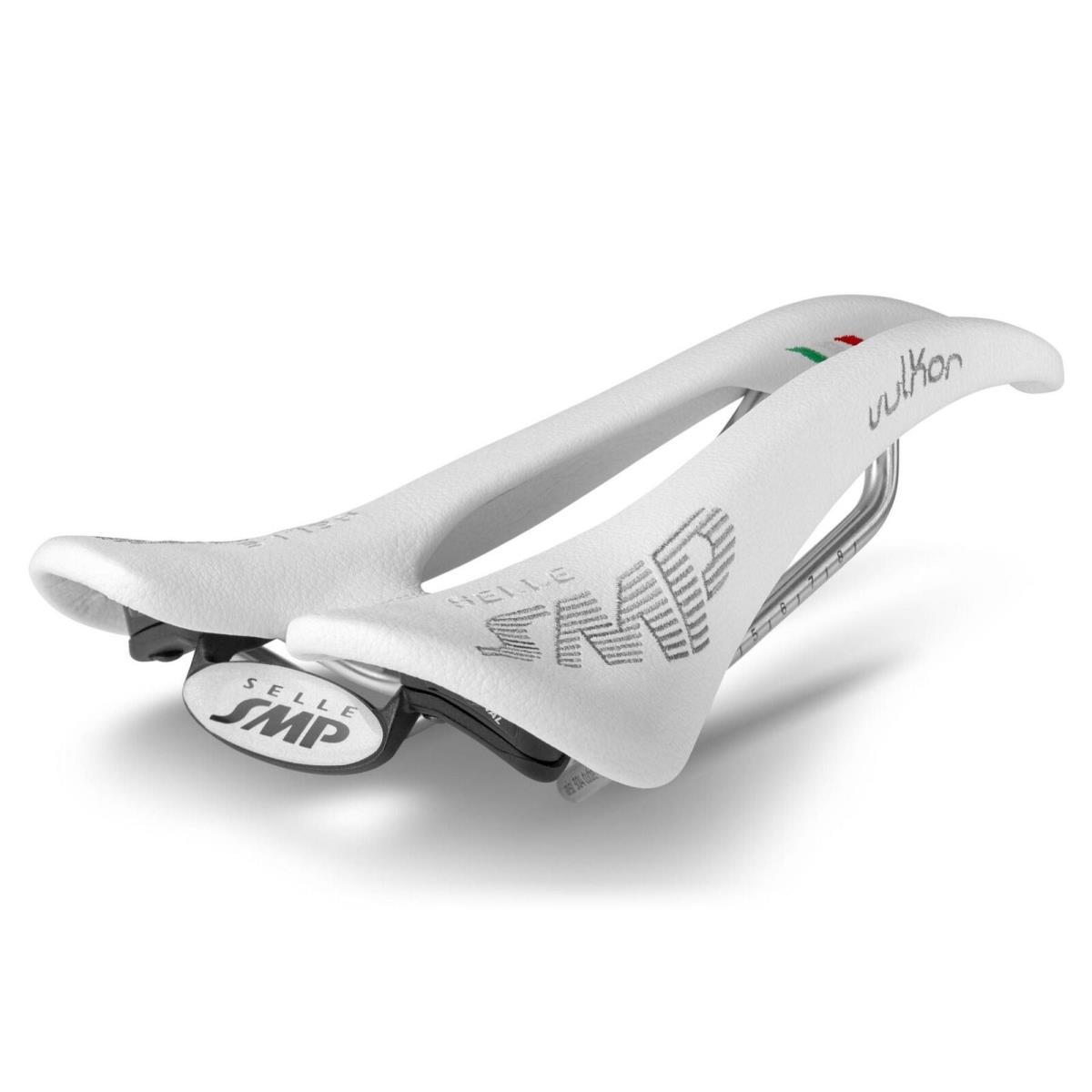 Selle Smp Vulkor Saddle with Steel Rails White