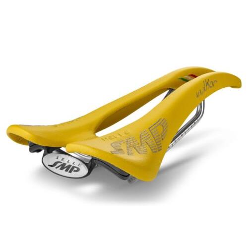 Selle Smp Vulkor Saddle with Steel Rails Yellow