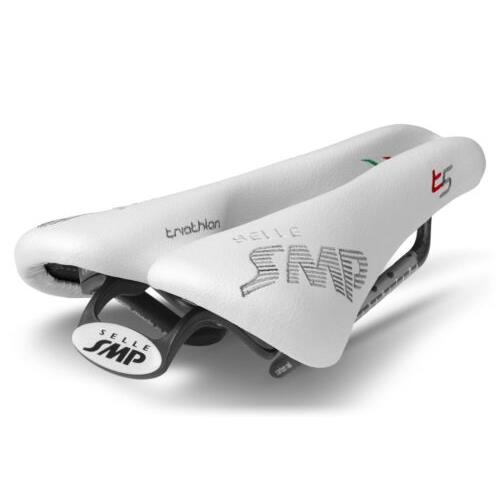 Selle Smp T5 Triathlon Saddle with Carbon Rails White