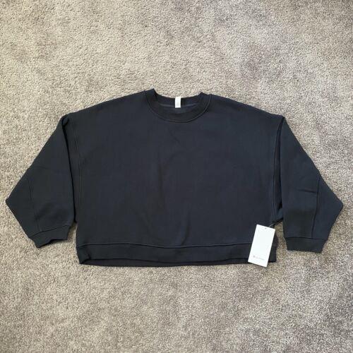 Lululemon Thick Fleece Pullover Crewneck Sweatshirt Black Blk Womens Size Xl/xxl