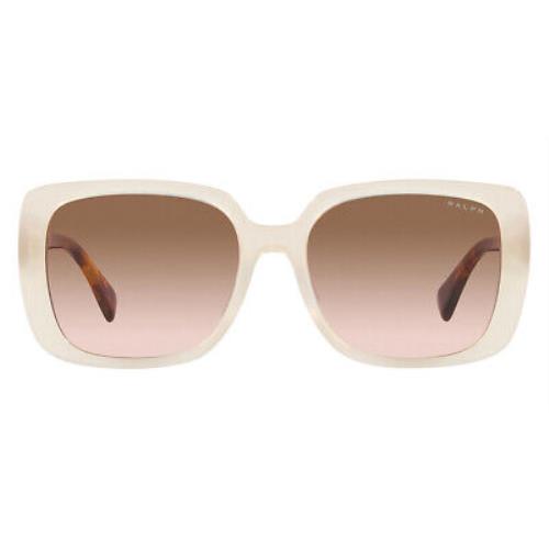 Ralph Lauren RA5298U Sunglasses Shiny Opal Cream Gradient Brown 55mm