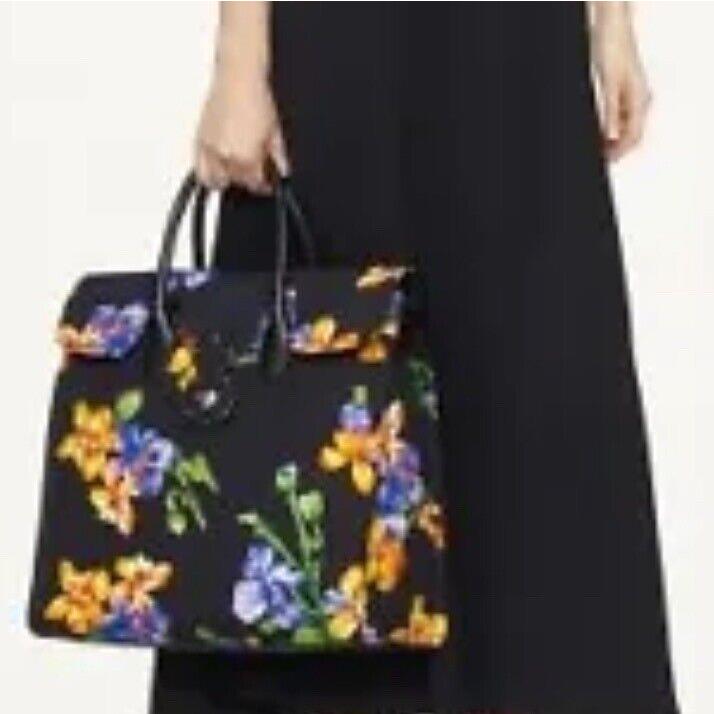 Ralph Lauren Women Black Floral Ricky Tote/oversized Handbag-beautiful-new