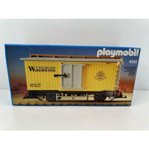 Vintage 1987 L.g.b. Playmobil System 4122 Freight Car Yellow Germany