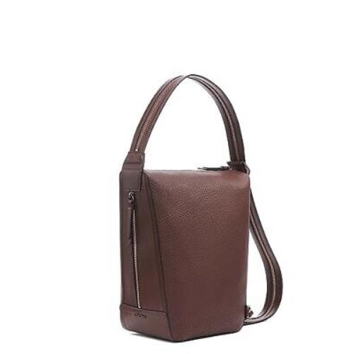 Calvin Klein Moss Convertible Sling Backpack Hobo Shoulder Bag Java