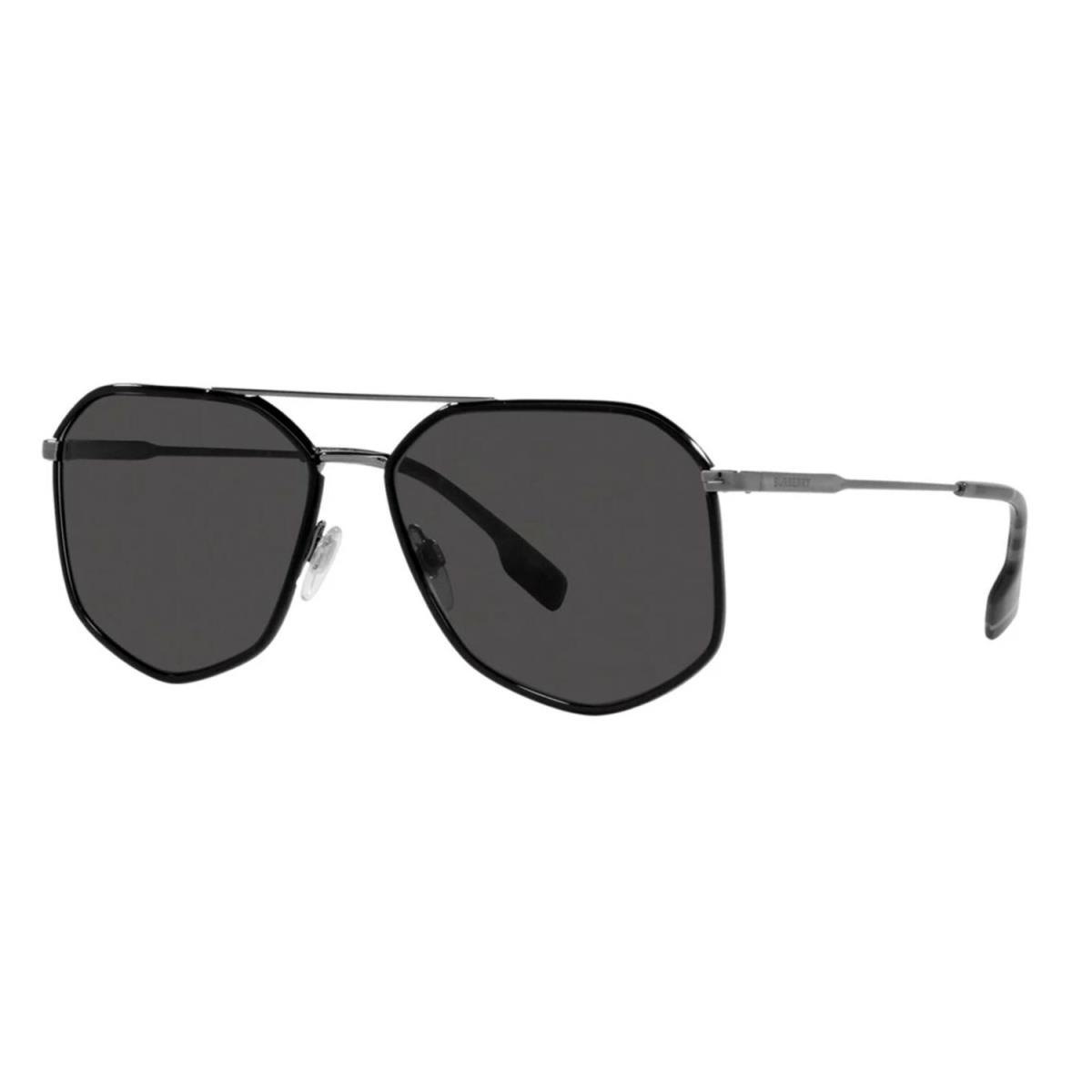 Burberry BE3139-114487 58 Ozwald Sunglasses Black Frame Grey Lens