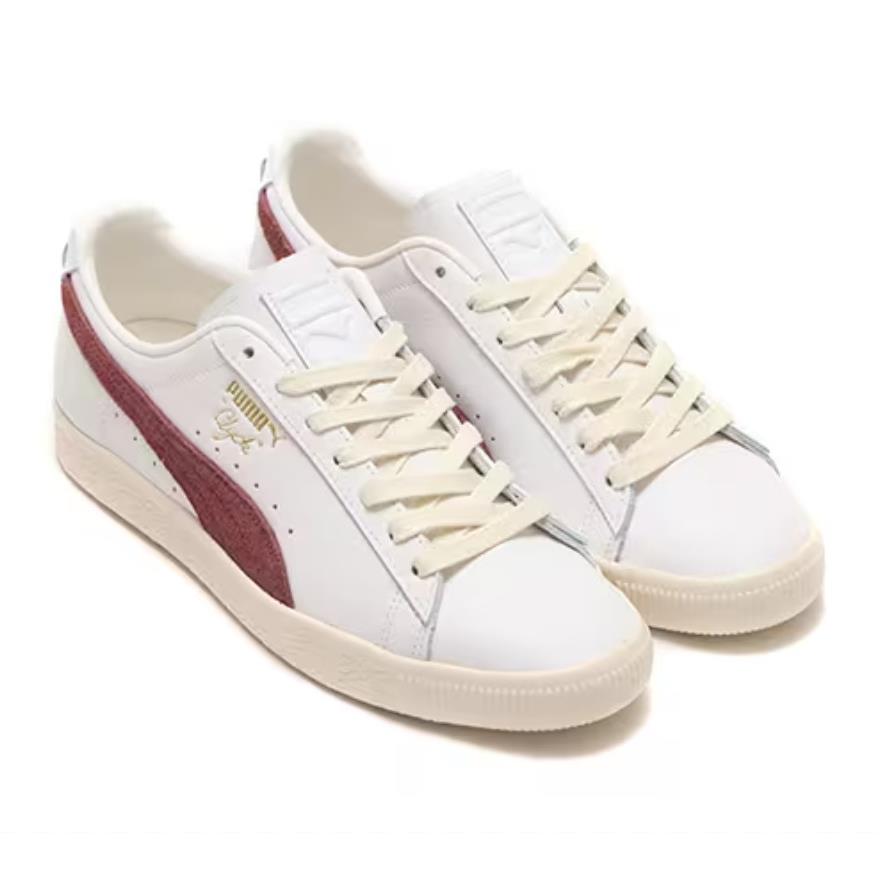 Puma Men`s Clyde Base OG Shoes White Wood Violet 390091-03 h