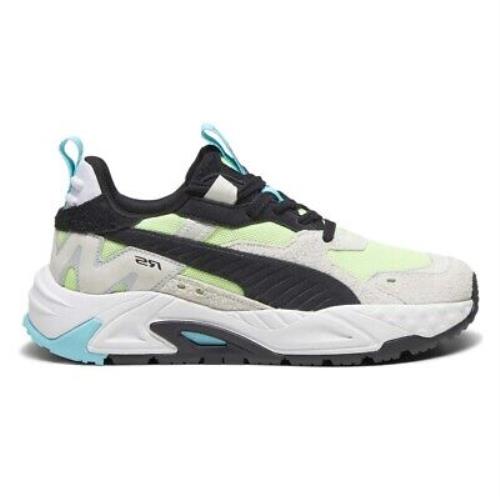 Puma Rstrck New Horizon Lace Up Rstrck Horizon Lace Up Mens Black Green Off White Sneakers Casual Sh - Black, Green, Off White