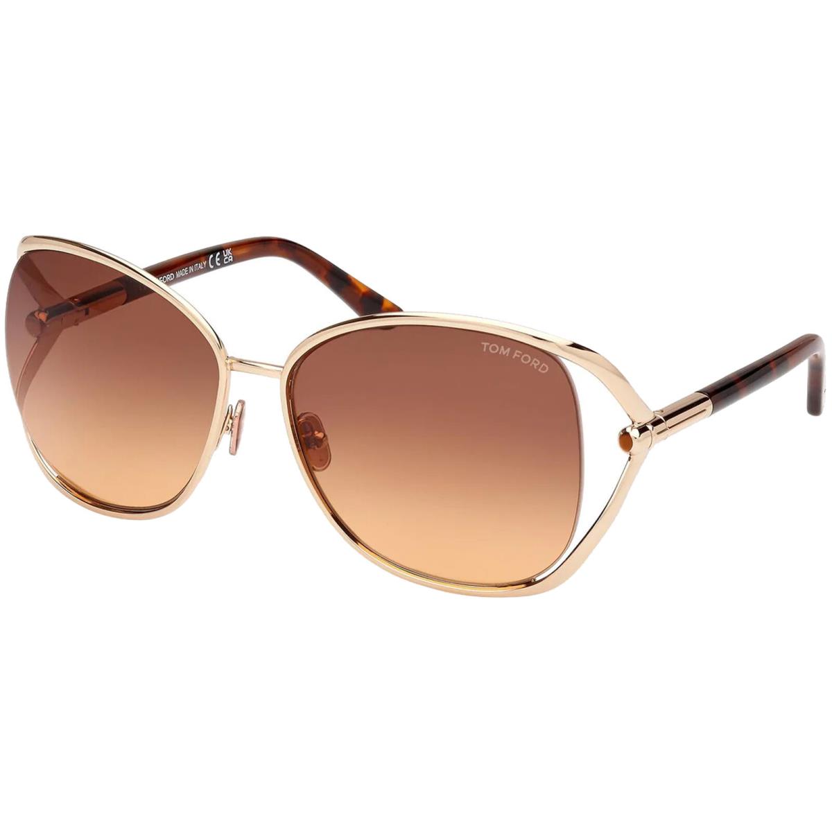 Tom Ford Marta Women`s Oversized Metal Butterfly Sunglasses - FT1091 - Italy