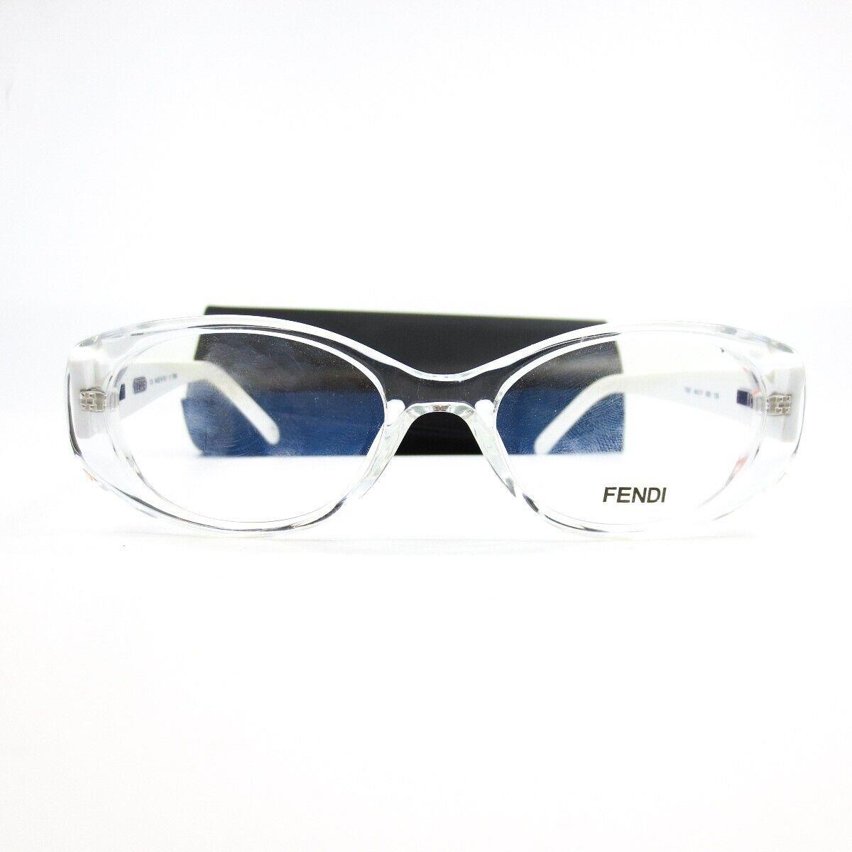 Fendi F907 000 Eyeglasses White Womens Rectangular Frames w Case 49-17 135 mm