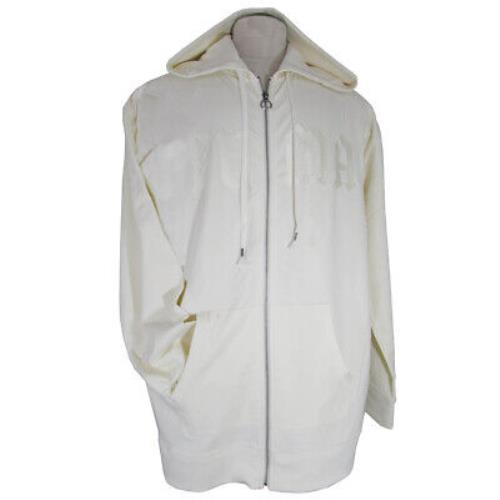 Fenty Puma By Rihanna Fleece Hoody Coat Jacket White Size Large Cotton