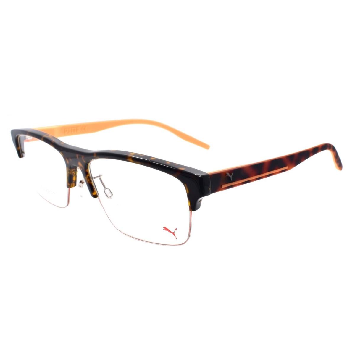 Puma PU0274O 002 Men`s Eyeglasses Frames Half-rim 57-17-150 Havana / Orange