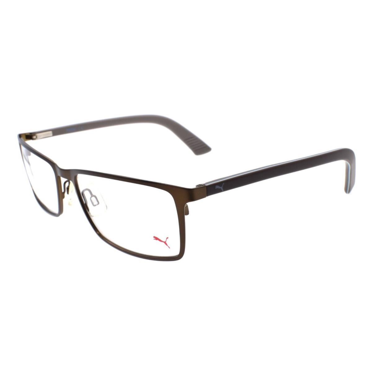 Puma PU0027O 006 Men`s Eyeglasses Frames 57-17-140 Brown