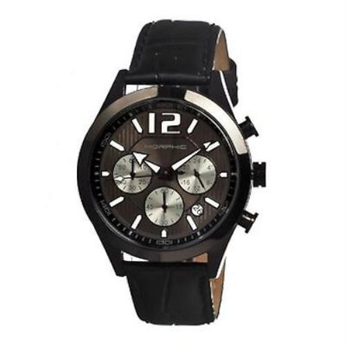 Morphic MPH1507 Mens M15 Series Watch Chronograph SS Case Black Leather Band