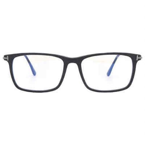 Tom Ford Blue Light Block Rectangular Men`s Eyeglasses FT5758-B 002 54