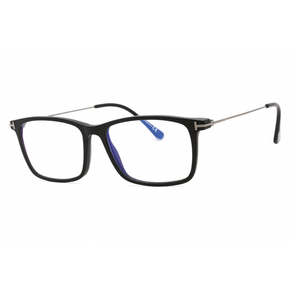 Tom Ford FT5758-B 002 Matte Black/clear/blue-light Block Lens Eyeglasses