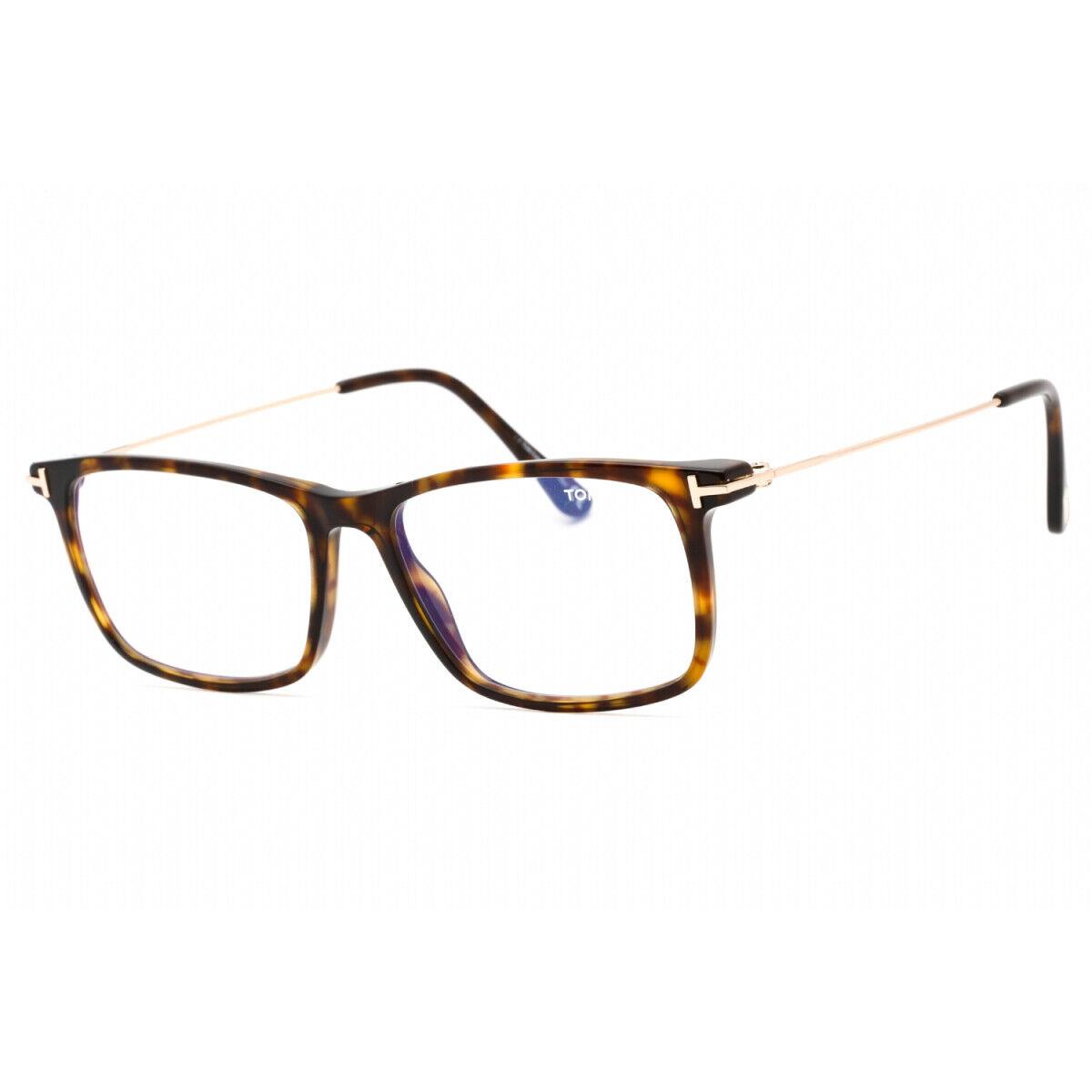 Tom Ford FT5758-B 052 Dark Havana/clear/blue-light Block Lens Eyeglasses