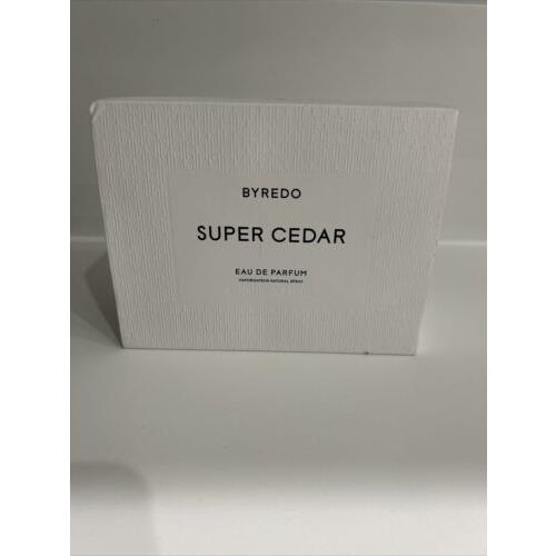 Byredo Super Cedar by Byredo Eau De Parfum Spray 3.4 oz Unsealed