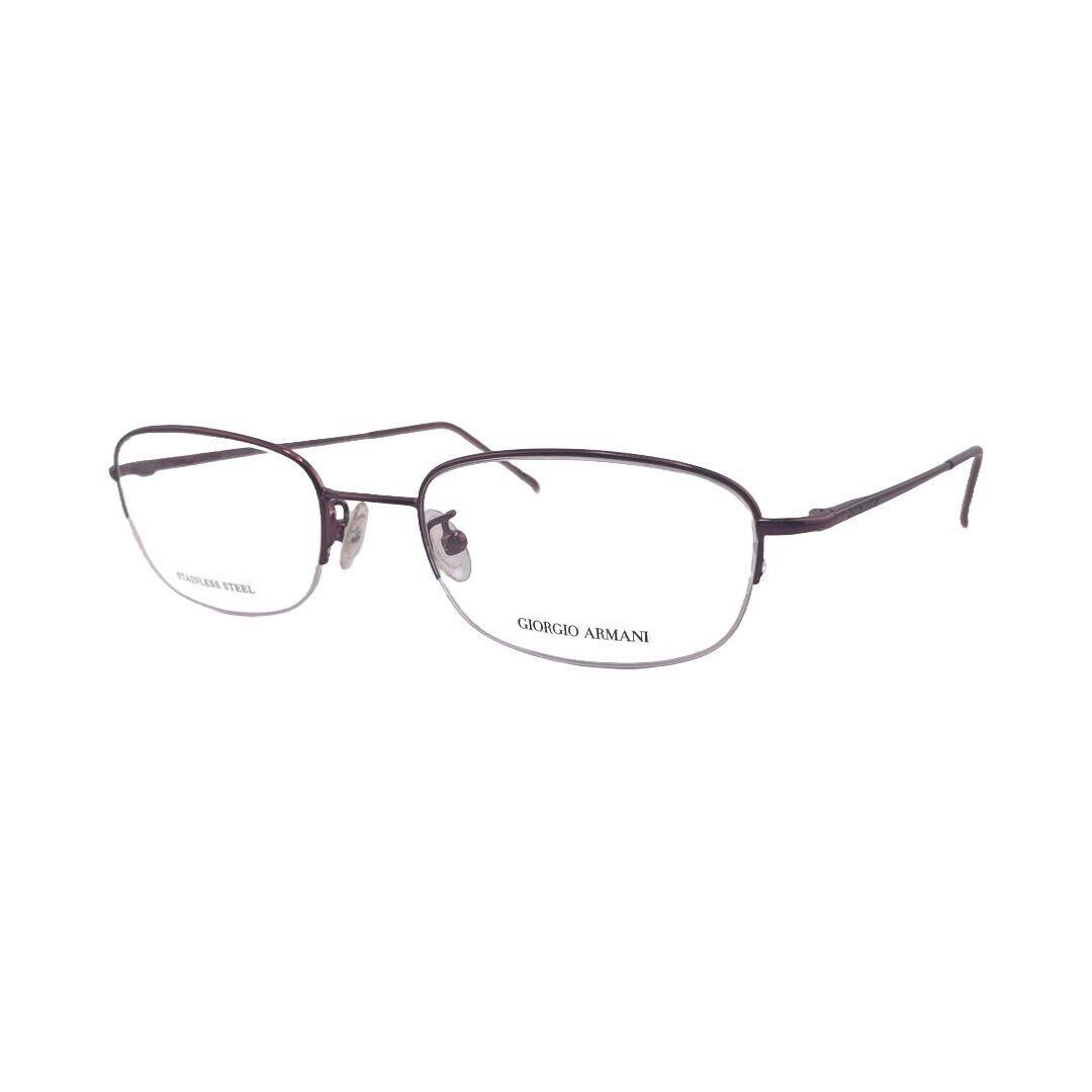 Giorgio Armani Dark Red Half Rim Eyeglasses Frames 53mm 20mm 140mm - GA 12 9R1