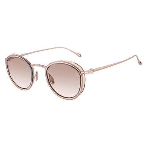 Giorgio Armani AR6148T Transparent Pink/shiny Rose Gold / Clear Gradient Brown