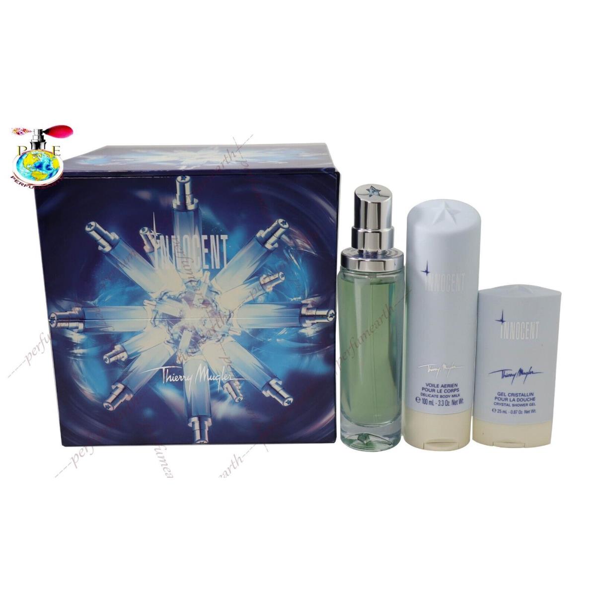 Mugler Angel Innocent 3 Pieces Set For Women with 1.7 OZ Edp Spray and IN A Box