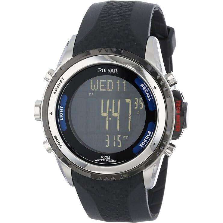 Pulsar Men`s PS7001 Tech Gear Digital Watch with Black Band Retail