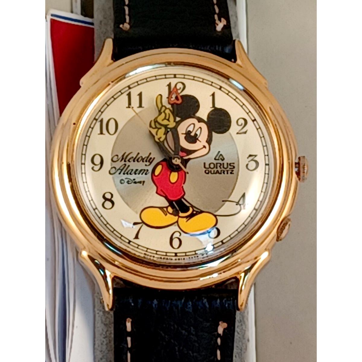 Mickey Mouse Lorus Watch Melody Alarm Vtg 1996 Mib Disney Character Arms Move