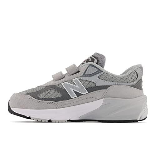 New Balance Kids` 990 V6 Hook and Loop Sneaker Grey/Silver